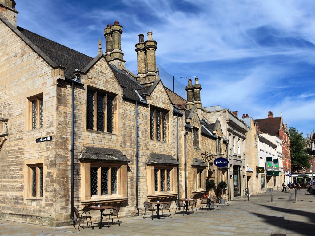 listed buildings in a town