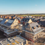 building site of residential homes.