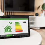 EPC ratings on ipad on table in home