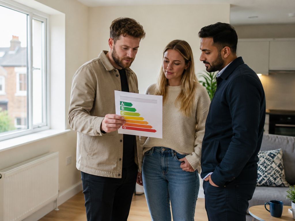renters looking at an epc assessment document